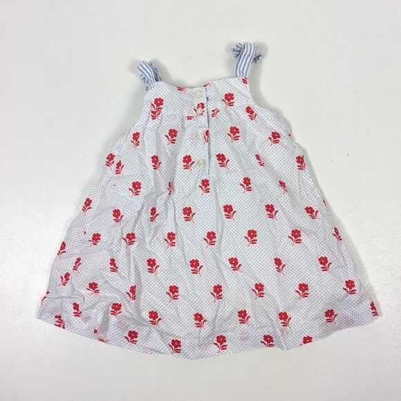 Janie and Jack Dress Baby Girls Size 6-12m Floral Sundress Smocked - Picture 3 of 5